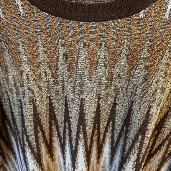 Domani Platinum Men’s Tan Fair Isle Pattern Silk Blend Sweaters- Set Of 2- Sz L - Picture 4 of 12